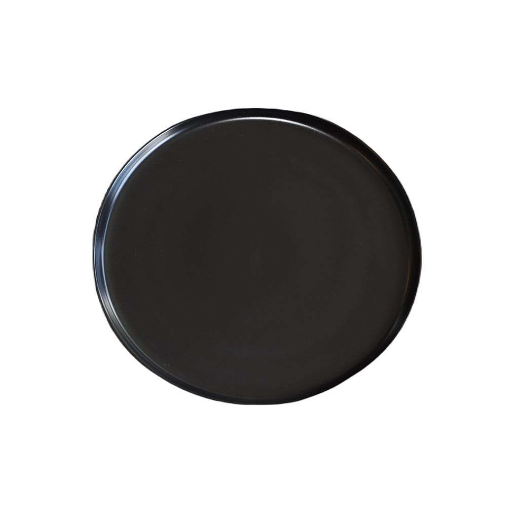 &quot;Terra&quot; 11&quot; Black Round Plate