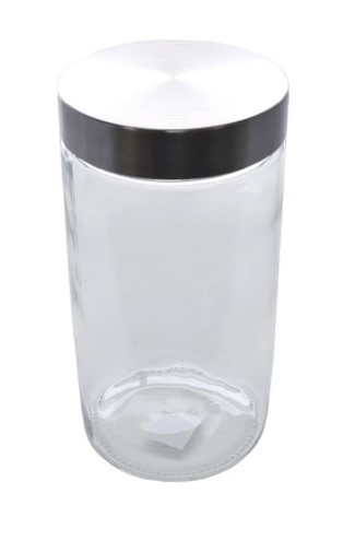 1.7L Glass Jar With Metal Lid